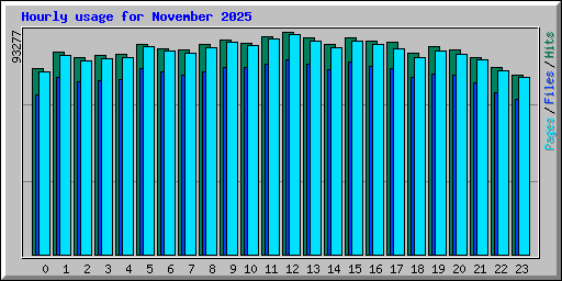 Hourly usage for November 2025