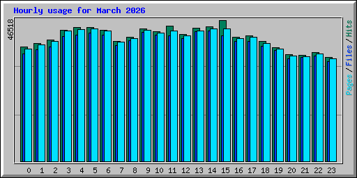 Hourly usage for March 2026
